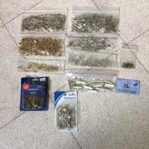 Gold & Silver Color Safety Pins One Lot
